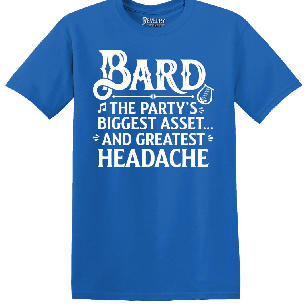 Bard T-shirt flatlay – Royal