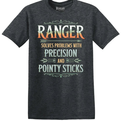 Dark Heather flatlay of Ranger Pointy Sticks tee