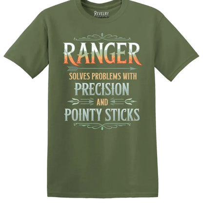 Military Green flatlay of Ranger Pointy Sticks tee