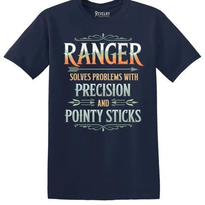 Navy flatlay of Ranger Pointy Sticks tee